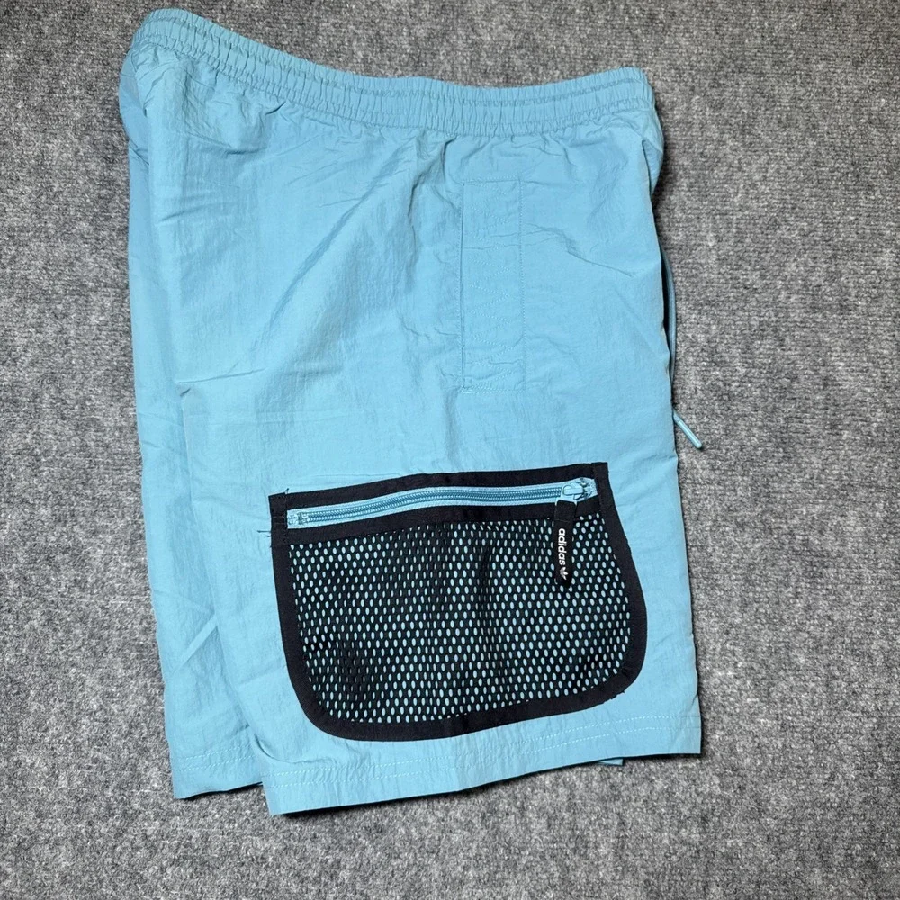 Adidas Adventure Woven Cargo Shorts Hiking‎ Outdoor Gorpcore Light Blue Size S